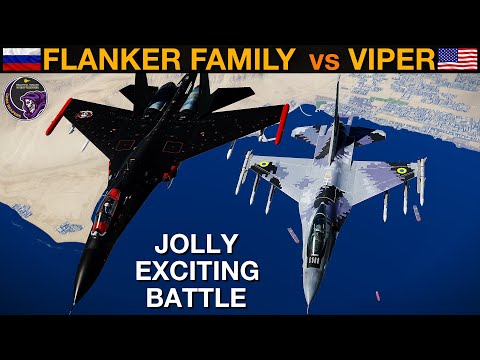 Видео: Су-27, Су-33 и семейство J-11A Flanker против F-16C Viper: битва на БВР и воздушный бой | DCS