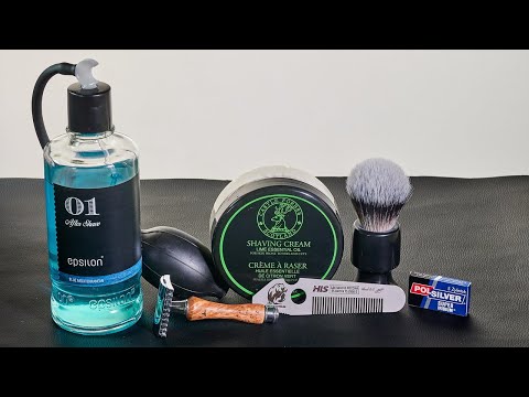 Видео: Muehle R41, Castle Forbes Lime shaving cream, EPSILON Blue Mediterranean, нож для мыла HLS бритьё