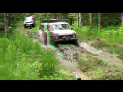 Видео: Toyota noah и Нива 3D до Немкино по лайту.