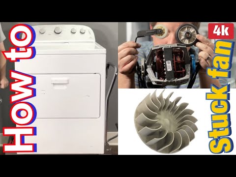 Видео: Как заменить двигатель привода сушильной машины. Снятие и замена застрявшего вентилятора. Whirlpo...