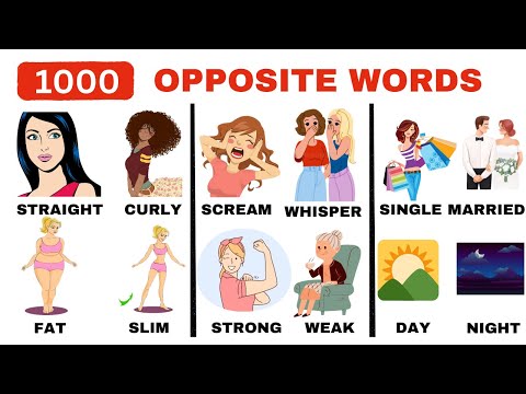 Видео: 1000 противоположных слов в английском языке | Противоположные слова | Противоположные слова в ан...