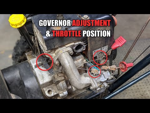 Видео: Как настроить регулятор оборотов на двигателе снегоочистителя Tecumseh HMSK