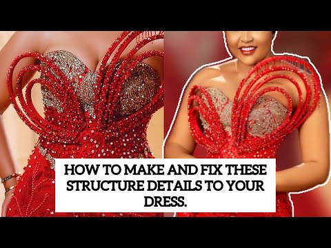 Видео: Как сделать и прикрепить эти модные структурные детали к вашему платью.