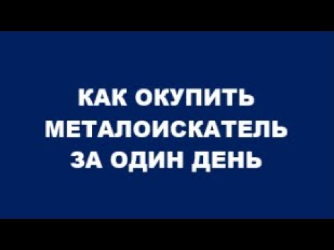 Видео: КАК ОКУПИТЬ МЕТАЛЛОИСКАТЕЛЬ ЗА ОДИН ДЕНЬ