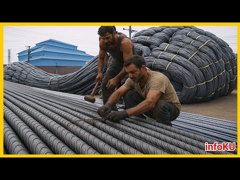 Видео: Секрет превращения железного лома в стальные прутки на сталелитейном заводе Пакистана — @PKHandsX