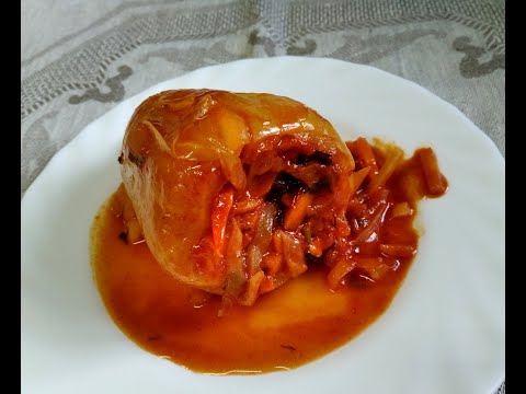 Видео: БОЛГАРСКИЙ ПЕРЕЦ,ФАРШИРОВАННЫЙ ОВОЩАМИ/Kapsikoj farĉitaj per legomoj/Peppers stuffed with vegetables