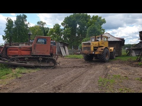 Видео: Кировец и т4 Перетаскивают дом!(репка)