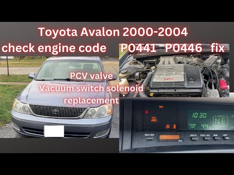 Видео: Toyota Avalon (2000-2004) — проверка двигателя, исправление ошибок P0441 и P0446. Как заменить кл...