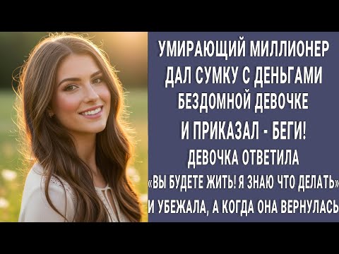 Видео: Умирающий богач дал сумку с деньгами бездомной малышке и сказал беги. Но она ответила Вы будете жить