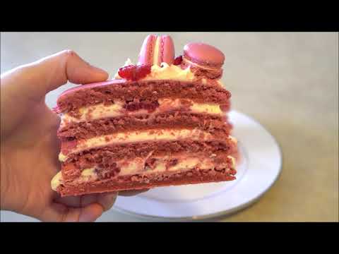 Видео: Гигантский Макарон ТОРТ - Макаронс I Малиновый Макарон Торт