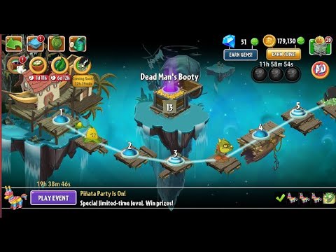 Видео: Прохождение Plants vs Zombies 2 #34  Выживание Dead's Man's Booty