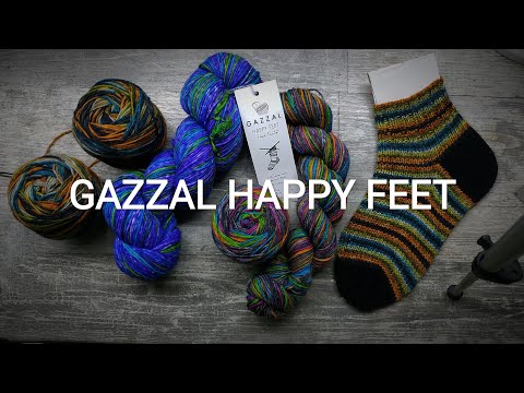 Видео: 🧦 GAZZAL HAPPY FEET 🧦 Обзор пряжи Газзал Хеппи Фит🍂