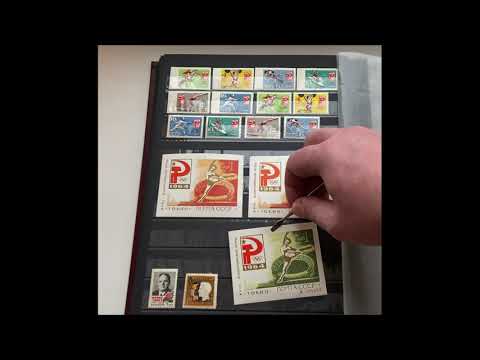 Видео: Серия марок и блоков СССР 1964 XVIII Олимпийские игры в Токио