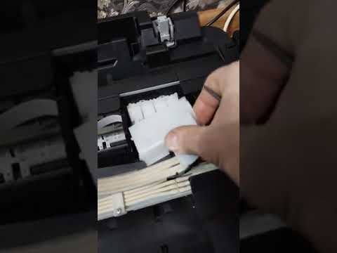 Видео: Прочистка печатающей головки на струйнем принтере EPSON L222, часть 2