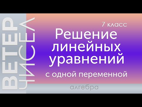 Видео: Алгебра 7 класс. Решение линейных уравнений с одной переменной.
