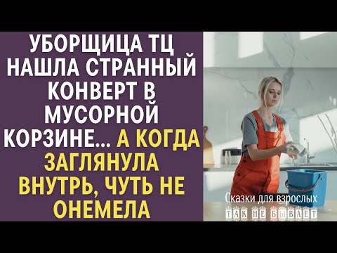 Видео: Уборщица ТЦ заметила странный конверт в мусорной корзине… А когда заглянула внутрь, чуть не онемела…