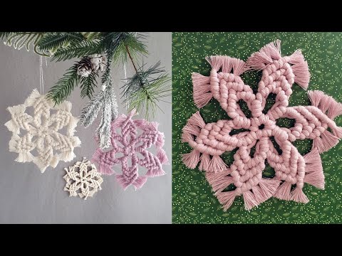 Видео: Сделай сам: подвесные снежинки в технике макраме ❄️