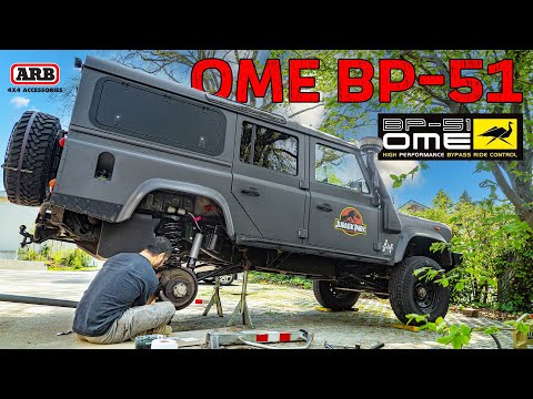 Видео: Установка комплекта подвески OME BP-51 на Land Rover Defender (сколько часов работы?)