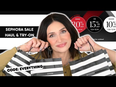 Видео: Что я купила на распродаже Sephora: примерка и полное лицо. Первые впечатления :) ХИТЫ для зрелой...