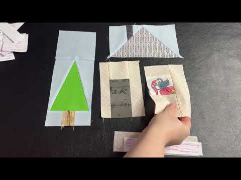 Видео: Использую остатки ткани, и шью блок домик!