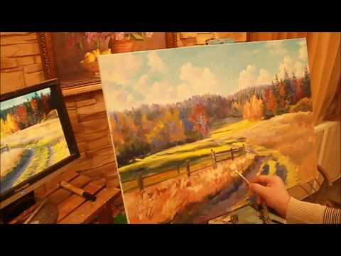Видео: Пишем осень маслом с Александром Гнилицким