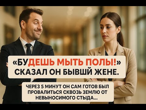 Видео: Бывший муж предложил ей мыть полы, но не знал, кем она стала. Его ждала жестокая расплата