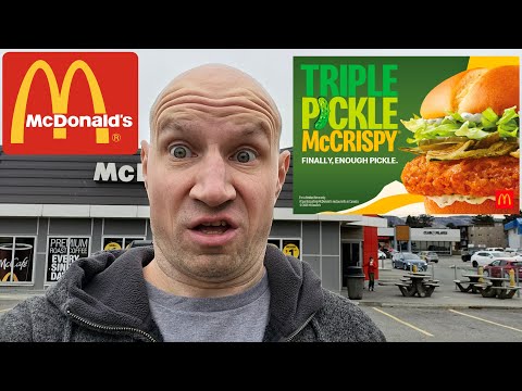 Видео: Новинка от McDonald's: тройной соленый огурец McCrispy!