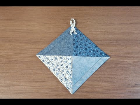 Видео: Кухонная прихватка из джинсов.