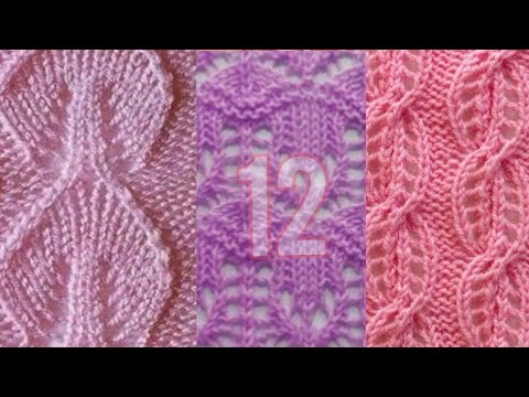 Видео: СХЕМЫ/ВЯЗАНИЕ (12): Классные узоры спицами. PATTERNS/KNITTING (12): Cool knitting patterns.