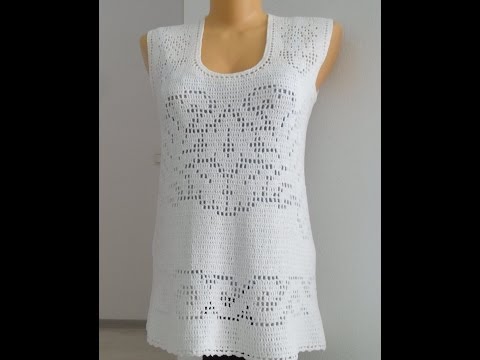 Видео: Филейный белый топ "Сухоцветы" от Валентино 3 часть( завершение) (В №21)