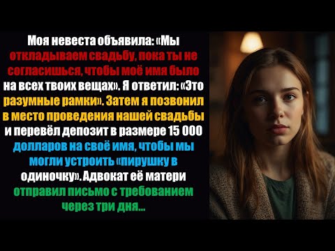 Видео: Моя невеста объявила: «Мы откладываем свадьбу, пока ты не согласишься назвать меня...»