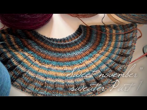 Видео: Быстро и КРАСИВО: джемпер с круглой кокеткой! 💥💥💥МАСТЕР-КЛАСС! «Sweet november» knitting sweater