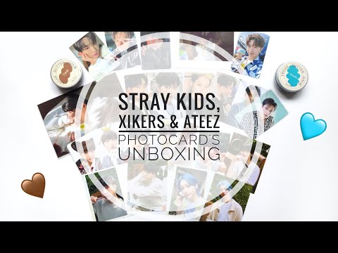 Видео: 🤎🩵 K-POP collective haul unboxing | Распаковка к-поп карт STRAY KIDS, ATEEZ и XIKERS