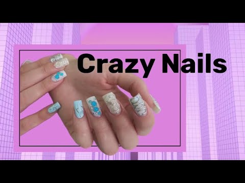 Видео: Объёмный дизайн ногтей/коррекция гелем/корейский маникюр/crazy nails