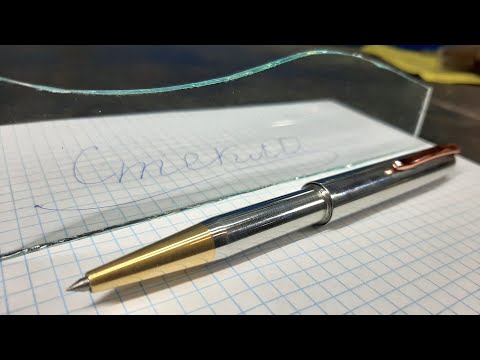 Видео: Делаем шариковую ручку способную резать стекло