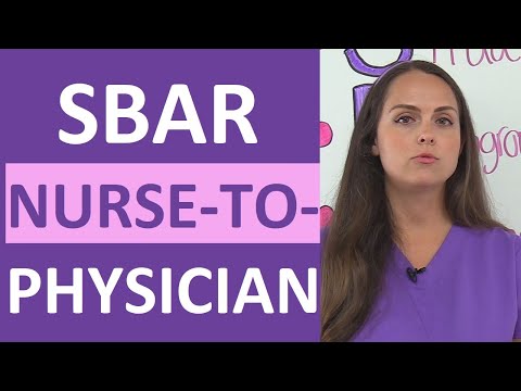 Видео: Пример сестринского дела SBAR: отчет NCLEX по общению между медсестрой и врачом