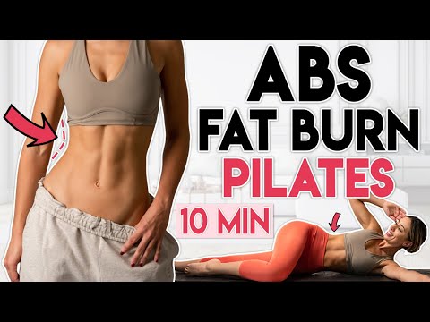 Видео: ABS FAT BURN PILATES WORKOUT 🔥 Тонизирует и формирует плоский живот | 10 минут