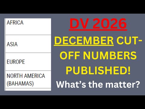 Видео: Это декабрьские цифры DV 2026 года.