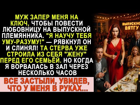 Видео: Муж запер меня дома, а сам повёл любовницу на выпускной! Но когда я вошла туда — ЗАЛ ВЗОРВАЛСЯ!