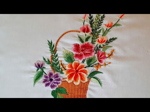 Видео: Вышивка гладью для начинающих. Первые шаги. Урок 10.  Stitch embroidery for beginners. Lesson 10.