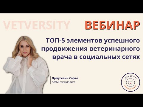 Видео: ТОП-5 элементов успешного продвижения ветеринарного врача в социальных сетях