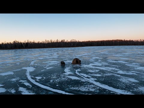 Видео: Палаточный кемпинг и подлёдная рыбалка на замёрзшем озере | Сильный ветер и холодная погода