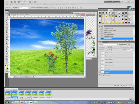 Видео: урок анимации движение деревьев и цветов
