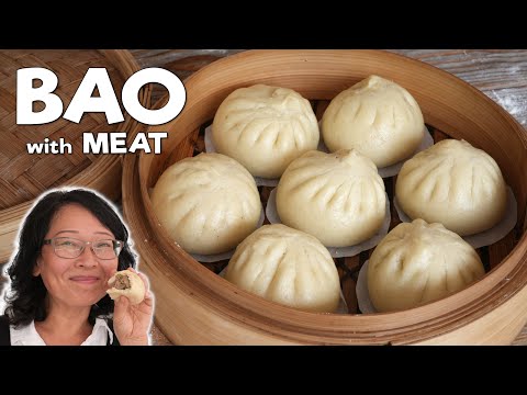 Видео: БАО с вкусной мясной начинкой 💖 Простой и надежный рецепт пышного теста для булочек