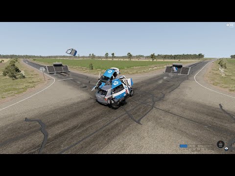 Видео: Logan electric ATTACK BeamNG drive /Електро логани атакують\