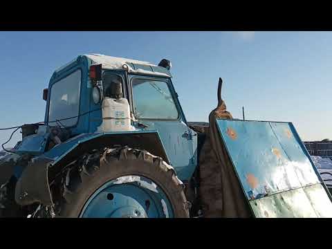 Видео: Сибирь. Запуск трактора МТЗ-82 в мороз №2