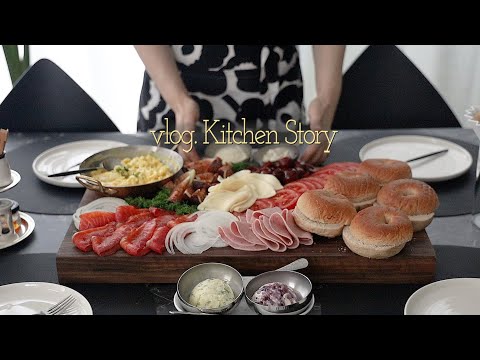 Видео: Стол, полный историй🥯Бранч с бубликами🍗Летний вечер для двоих