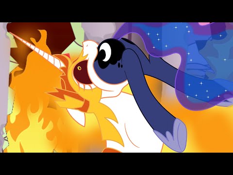 Видео: Дэйбрейкер пожирает  Найтмер Мун ~ комикс Mlp
