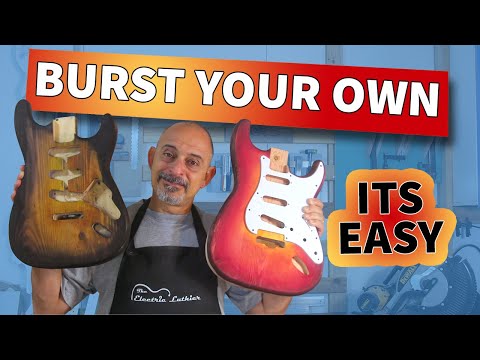 Видео: Guitar Burst — простой метод с использованием красителей на водной основе