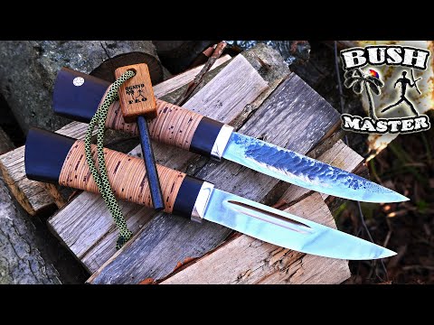 Видео: Нож Якут с линзой против Якута с прямыми спусками. Стальные Бивни